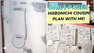 Hobonichi Cousin Daily Pages Setup | Black and White ft. The Happy Planner