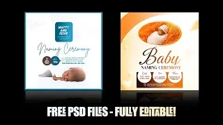 FREE PSD Baby Naming Flyer Files - Fully Editable | WORD: Resurrection and Life! (Revisited)