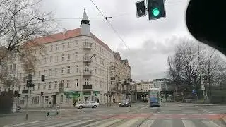 Wrocław, przejazd przez Mosty Osobowickie, wjazd na Parking ZUS VID 20241204 131342