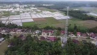 pancur Tanah Jawa, north sumatra, Indonesia drone view