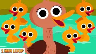 [2 MIN LOOP] Five Little Duckies Sound Remix 🎶 | Funny Quack Variations | 3D Cartoon Ducks for Kids