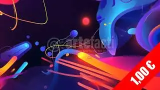 Liquid Memphis Shapes Background | HD 1080p Stock Footage