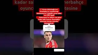 Fenerbah&ccedil;e i&ccedil;in kritik durum.#fenerbah&ccedil;e #like #keremakt&uuml;rkoğlu #galatasaray