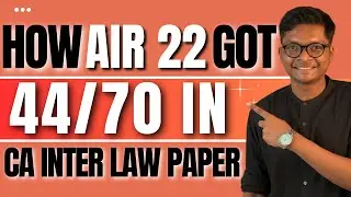 How to Present Law paper like AIR 22  - CA Inter Sep 25 / Jan 26 Exams