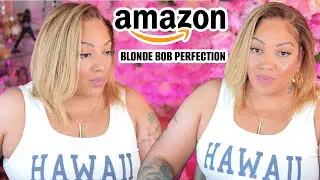 The EASIEST Blonde Wig I've Ever Installed 😍⎟Unice 7x5 Bob Lace Front Wig from Amazon!
