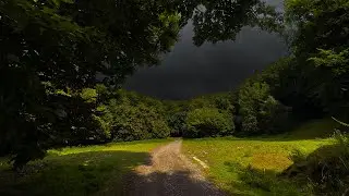 Mountain Trail Thunderstorm | Road to Red Cabin | Calm Before the Storm | 3 HOURS