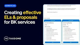 TaxDome Marketplace - Bookkeeping Proposal and EL