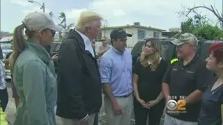 Trump Tours Damage From Hurricane Maria