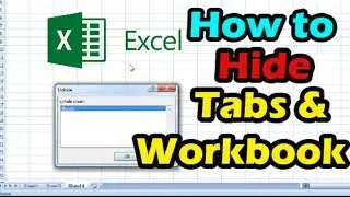 How to hide/ Unhide Tabs and Workbook in Microsoft Excel || Excel Tutorial