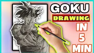 Goku Drawing full Tutorial || How to Draw Realistic Anime Character Drawing.