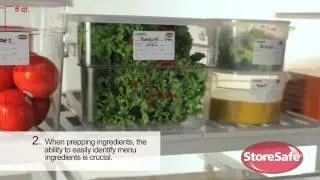 5 Steps to food safety - Proper food storage labelling  with Cambro