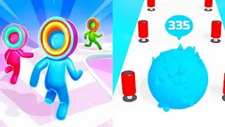 Roll Crowd Run vs Layer Man Run 3D / Satisfying Mobile ASMR Gameplay 2024...