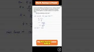 Find Car Acceleration & Max Speed on a Hill | Power and Resistance Mechanics Problem #shorts