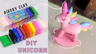 DIY Unicorn | Easy airdry clay craft 💕🔥💕