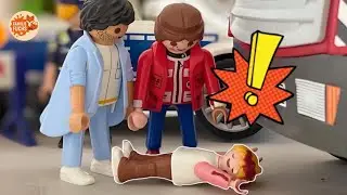 Der Autounfall mit Polizei und Krankenwagen #PlaymobilKrankenhaus #KrankenhausGeschichte #Kinder ￼￼