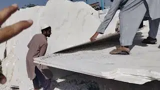 white marble slab loading in an order/03009348088/#marble #marbleslab
