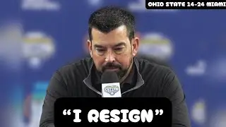 Ryan Day RESIGNS after Playoff KnockOut - Post Game Interview - Miami vs Ohio State