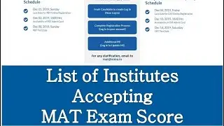 Top AIMA MAT Participating B-schools accepting MAT 2019 Scores