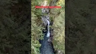 Waterfall, North Vancouver, sliding down in waterfall