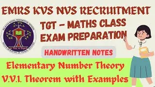 Elementary Number Theory || TGT MATHS for EMRS OAVS DSSSB etc.