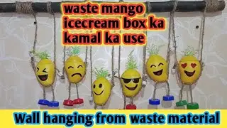DIY Mango Plant Hanging from Waste | Ice Cream Box Recycling Idea | Zero Cost Craft@MaffDIYZone