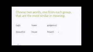 Similar Meanings - Eleven Plus Verbal Reasoning