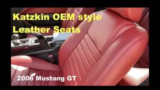 Katzkin Leather seats OEM replacement Ford Mustang Cardinal Red.