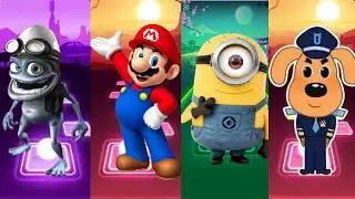 Crazy frog - Mario - Minions - Sherif labrador Tiles Hop Edm Rush Songs