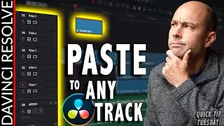 How to COPY and PASTE to ANY TRACK in Davinci Resolve 17 | Quick Tip Tuesday!