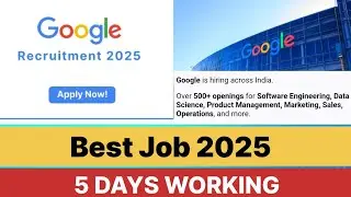 Google Jobs 2025 | Google Jobs | Online Job | Earn Money | Best Jobs 2025 | Jobs