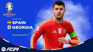 EA FC 24 - Spain vs. Georgia ⚽ EURO 2024 Round of 16 Full Match PC Gameplay