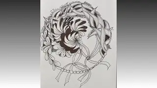 CircularTangle Pattern  No- 2// Zentangle Art// Zen doodle Pattern