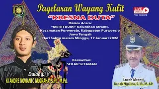 LIVE WAYANG KULIT KI ANDRE NOVIANTO NUGRAHA, S.Pd., M.Pd. Lakon KRESNA DUTA //MERTI BUMI MRANTI 2026
