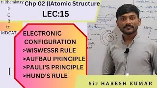 11 chemistry|| chap 02|| Atomic structure|| Lec 15||: ELECTRONIC CONFIGURATION || Orbital||