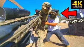 Airsoft Game Becomes Physical