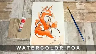 Watercolor Fox Illustration 🦊🎨 - Speed Painting [Abel Rosales]