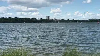 Sailboards on Lake Bda Mka Ska in Minneapolis - July 24, 2022