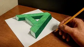Удивительная 3D-иллюстрация буквы &laquo;А&raquo; на бумаге.