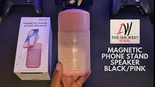 MAGNETIC PHONE STAND SPEAKER (black/pink) 5 Below Deals