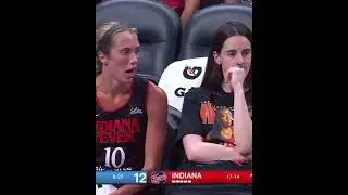 Lexie Hull and Caitlin Clark on the bench late in the first quarter