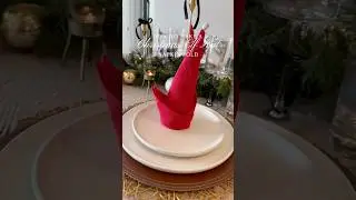 How to make an Elf Hat napkin fold ✨  #shorts