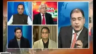 Part 1/2 - Subramanian Swamy debate over Saffron Terror and Pakistan on NewsX