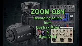 ZOOM Q8N with mixer and Boss ve 8