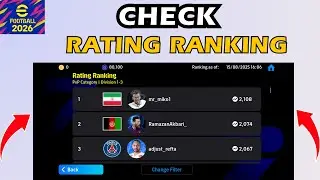 eFootball 2026 Mobile How to Check Player Rating Ranking
