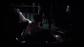 Corey Futuristic Russian Leg Sweep of Jake Garrett onto steel chairs!