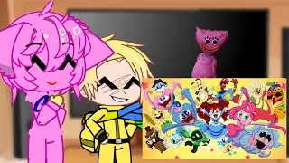player's friends react to Poppy playtime kissy Missy song // Poppy playtime //my au // gotcha club