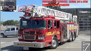Toronto Fire Services - Aerial 341 & *NEW* Pumper 343 Responding