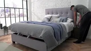 Declutter your bedroom with the 'Rhyne' Gas-Lift Storage Bed
