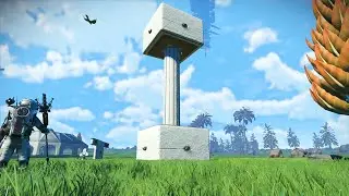 No Man's Sky: Construir columnas de piedra.