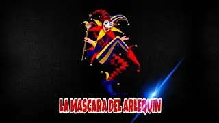 Presentando la máscara del arlequín